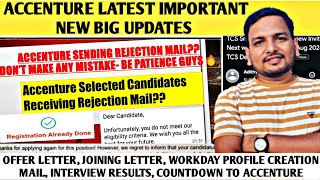 ACCENTURE REJECTION MAIL LATEST UPDATE 💥  ONBOARDING amp JOINING UPDATE  SELECTION MAILOFFER LETTER [upl. by Devonne]