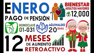 ENERO 2024 PAGO DE AGUINALDO y PENSIÓN IMSS e ISSSTE BIENESTAR ADELANTO [upl. by Ymled]