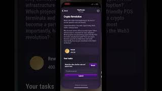 Tapswap  Crypto Revolution Pay With Crypto Using Debit Cards Tapswap Code [upl. by Aimehs87]