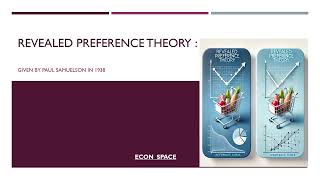 Revealed preference theoryECONSPACE  micro economics [upl. by Abeh]