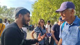 The God of the Gaps has been refuted Hamza and Agnostic Speakers Corner Sam Dawah [upl. by Josey]