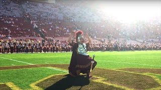 USC Trojan Marching Band Drum Major Pregame Stab amp Entrance [upl. by Doro]