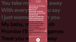 favorite girl lyrics Justin Bieber [upl. by Akalam678]