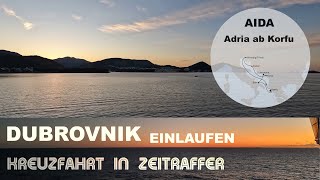 Dubrovnik  Kroatien  Einlaufen  Anlegen  AIDA Kreuzfahrt in Zeitraffer [upl. by Ramberg]