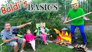 Camping With Baldis Basics in Real Life 24 Hour Overnight Challenge [upl. by Prudy467]