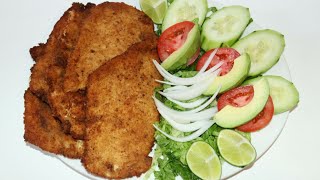 COMO PREPARAR PECHUGA EMPANIZADA  MILANESA DE POLLO FACIL Y SABROSA [upl. by Wehtta]