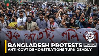 Bangladesh protests intensify as demonstrators demand PM Hasinas resignation [upl. by Novar178]