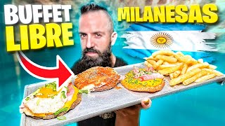 ABUSANDO DEL BUFFET DE MILANESAS ARGENTINAS ¿Me obligan a comer las patatas [upl. by Martine]