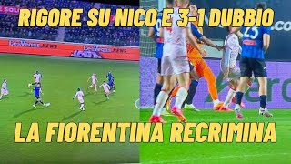 Moviola AtalantaFiorentina Coppa Italia rigore su Nico Gonzalez e 31 in fuorigioco [upl. by Ramas372]