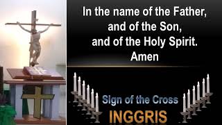 CATHOLIC PRAYERS TANDA SALIB BAHASA INGGRIS SIGN OF THE CROSS  DOA KATOLIK [upl. by Saenihp]