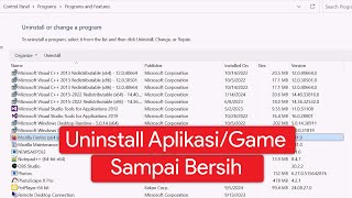 Cara Uninstall AplikasiGame di Laptop Sampai Bersih [upl. by Cordelia454]