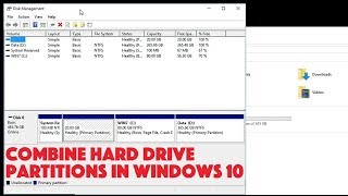 Combine Hard Drive Partitions in Windows 10 [upl. by Lakin]