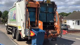 Dennis Bin lorry On Split Recycling HWH [upl. by Sirraf]