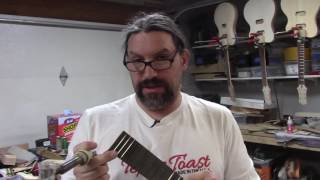 Working With Richlite Fretboards Pt 2 Frets Etc [upl. by Elacsap]