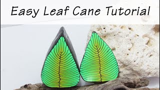 Polymer Clay Cane Easy Leaf Cane Tutorial [upl. by Albertina558]