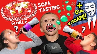 Stopping People amp Drinking 60 Flavors of Soda  World of Coca Cola ATLANTA GA Family Vlog  2 [upl. by Cirdla]