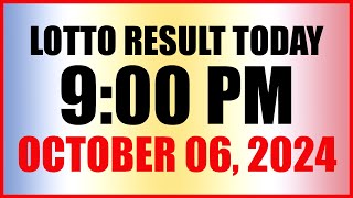 Lotto Result Today 9pm Draw October 6 2024 Swertres Ez2 Pcso [upl. by Larina]