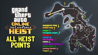 Hướng Dẫn GTA V Cayo Perico Heist  Tập 1  Points of Interest Secondary Targets Entries [upl. by Ducan]