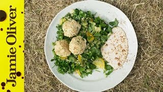 Falafel with Spiced Tabouleh  Real Time Recipes  French Guy Cooking [upl. by Nwahsav777]