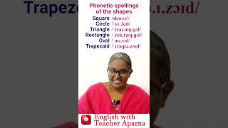 BASIC GEOMETRIC SHAPES  HOW TO PRONOUNCE tamilmedium spokenenglish helpstudy [upl. by Pooi630]