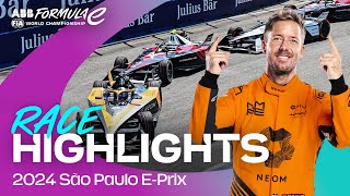 One of the BEST FINISHES in Formula E history  São Paulo EPrix Race Highlights [upl. by Annatnas]