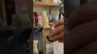 Smoothing a spoon bowl woodworking spooncarving carving [upl. by Thant]