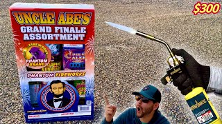 Lighting the GRAND FINALE Assortment by Phantom Fireworks for 300 [upl. by Brnaby]