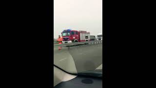 Wypadek S7 Trasa Elblag Gdansk  tir w rowie [upl. by Paton427]