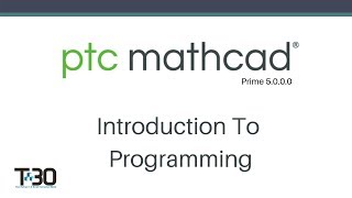 Mathcad Prime  Introduction to Programming [upl. by Taber]