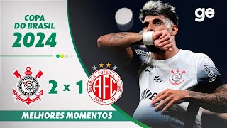 CORINTHIANS 2 X 1 AMÉRICARN  MELHORES MOMENTOS  3ª FASE DA COPA DO BRASIL  geglobo [upl. by Noivaz419]