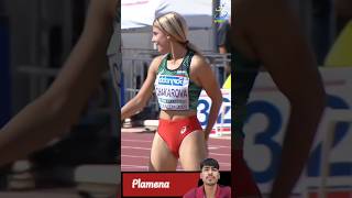 Beautiful women plamena chakârova long jump  shorts [upl. by Tudela]