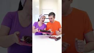 How to make Chocolate Sausage Dessert at home by Alex amp Ksyu [upl. by Thebault359]