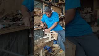 I make wooden stools with four flat and eight forks Professional carpentry Carpentry Mortise [upl. by Ylrebmit]