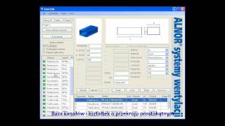 Program AlnorCAM  Zestawienia Produkcyjne Kanałów Prostokątnych [upl. by Zizaludba226]