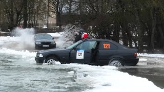 Rahvaralli Koeru Talv 2024 floated roads sinking cars rally drivers in big trouble [upl. by Ladiv316]