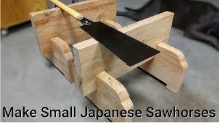 Make Small Japanese Sawhorses  Handtools Only [upl. by Bores]