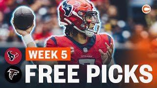 NFL Week 5 Picks Texans vs Falcons  NFL Betting Picks [upl. by Abrahams198]