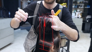 how to cut medium length layer haircut [upl. by Nitnert738]