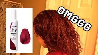 HOW I DYE MY HAIR AT HOME USING ADORE HAIR DYE  Natural T [upl. by Aural]