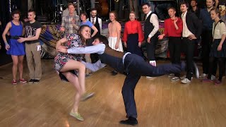 Fast Tempo Part of Lindy Hop Advanced Final Jam at Russian Swing Dance Championship 2015 [upl. by Gram]