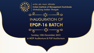 Inauguration of EPGP16 Batch [upl. by Nyleek11]