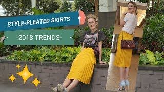 HOW TO STYLE A PLEATED SKIRT  LOOKBOOK [upl. by Aicak605]