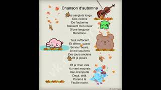 French poem 🍁 Chanson dautomne de Paul Verlaine 🍁French Poem  Chanson dAutomne by Paul Verlaine [upl. by Brook]