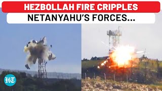 Hezbollah Rains Fire On Israel Targets IDF Sites In 6 BackToBack Attacks After Iranian FM Meeting [upl. by Yenruogis]