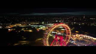 Riesenrad Wien amp Amusement Park Prater Wien Night Drone Flight Airdynamics Vienna Austria [upl. by Vadim]