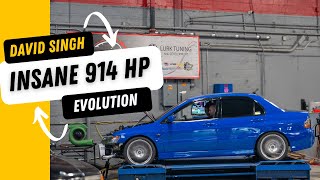 David Singhs Insane 914hp 2003 Mitsubishi Evo 🏁💥 [upl. by Ajed]