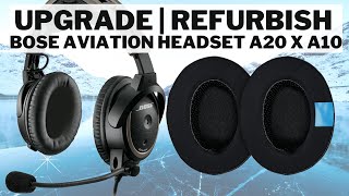 Bose Aviation Headset A20 A10 X Upgraded Replacement Parts  Renew  Refurbish  Ear Pad  Cushions [upl. by Shalna]