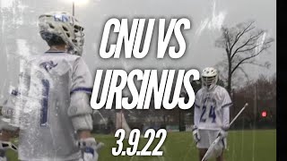 CNU Lacrosse vs Ursinus Highlights 2022 [upl. by Stephi]