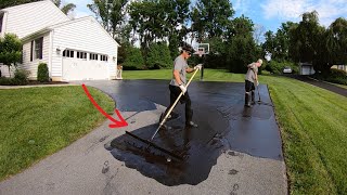 Professional Driveway Sealcoating 57 quotBlue Sky Black Drivewayquot [upl. by Anselme]