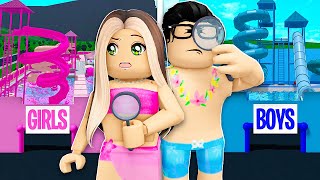 We Investigated BOYS Vs GIRLS Waterpark Roblox Bloxburg [upl. by Laumas]